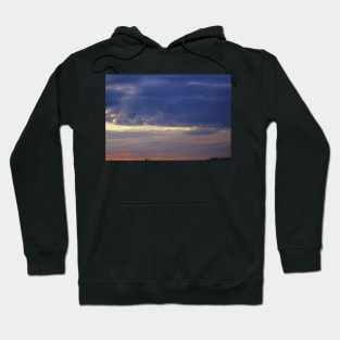 clouds sunset summer evening aesthetic photography blue orange yellow Hoodie
